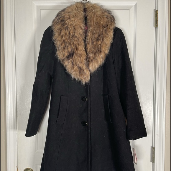Kate Spade new york Faux-Fur-Trim Coat - Picture 2 of 6